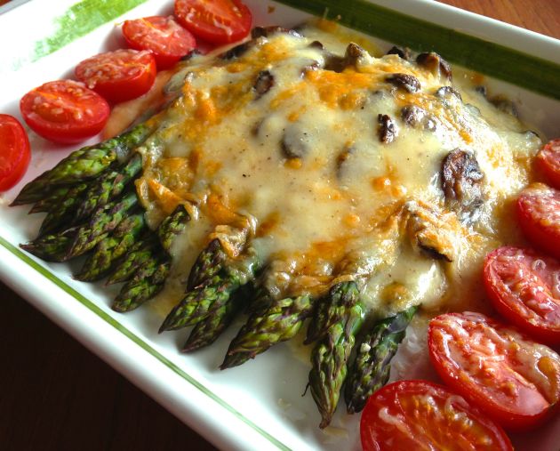 grön sparrisgratäng