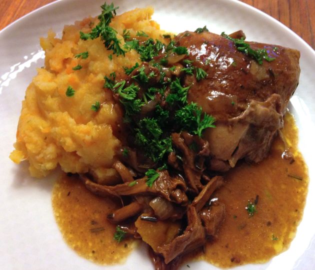 kycklinggryta med kantarell och apelsin